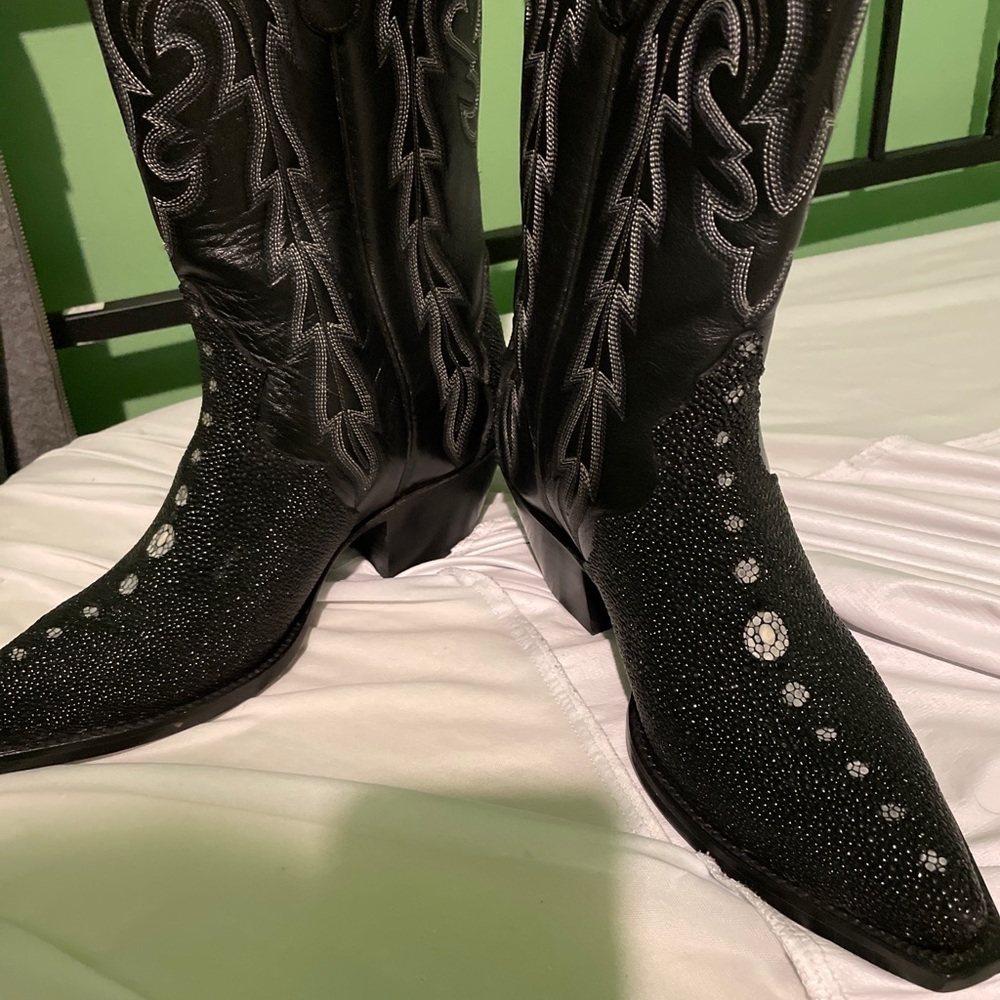 Cowgirl boots women leather stingray limited 7.5